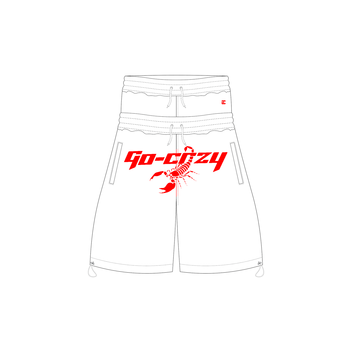 GC NON-RHINESTONE DOUBLEWAIST SHORTS