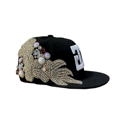 GC GOCRAZY PEARLS HANDMADE BASEBALL CAP (BLACK,RED)