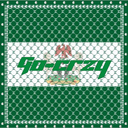 GC WHITE N GREEN SCARF