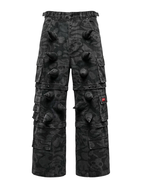 BLACK WIDOW SPIKY PANTS - HELL CAN WAIT