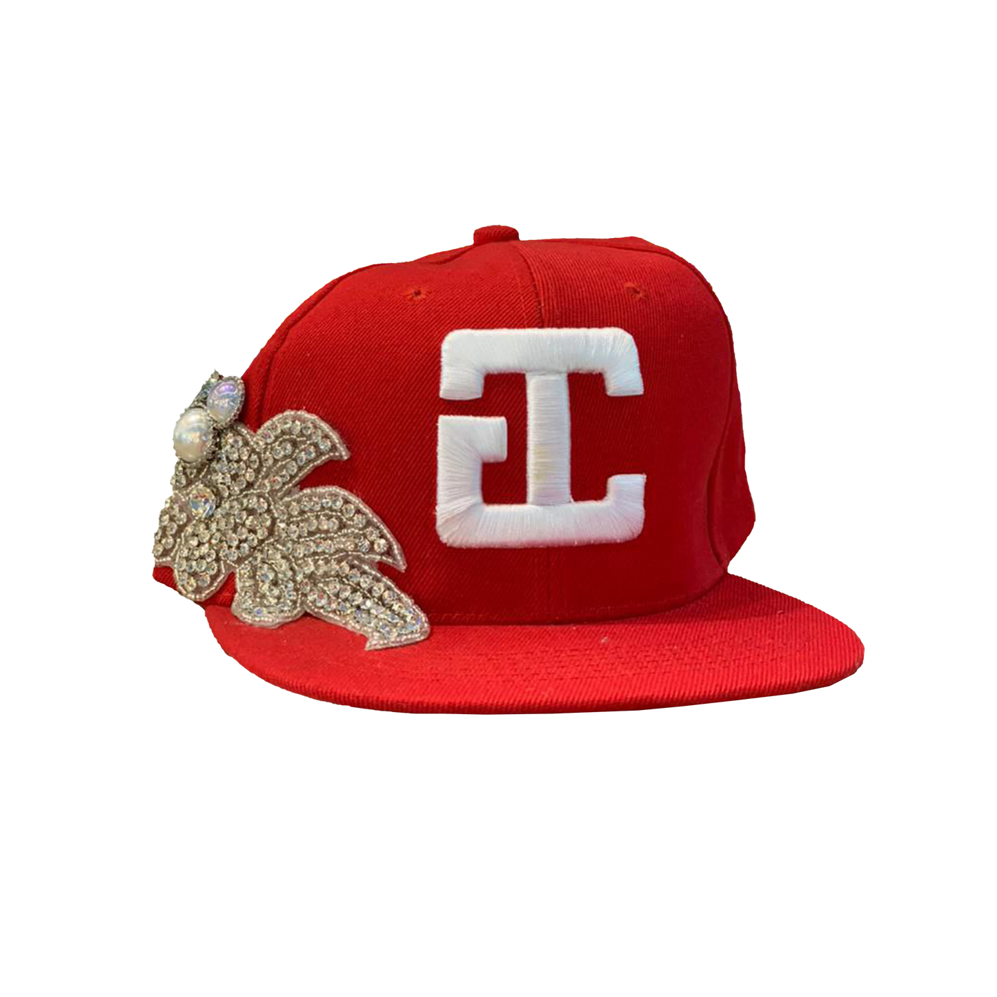 GC GOCRAZY PEARLS HANDMADE BASEBALL CAP (BLACK,RED)