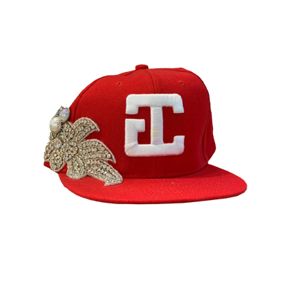 GC GOCRAZY PEARLS HANDMADE BASEBALL CAP (BLACK,RED)