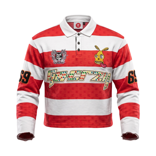 Red and White Legacy Polo