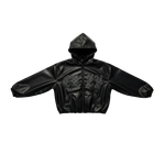 BOMBE À PAILLETTES LEATHER JACKET